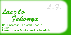 laszlo fekonya business card