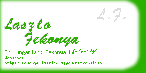 laszlo fekonya business card
